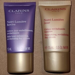 CLARINS 1oz Nutri-Lumière Revive & Jour Day Creams Moisturizer